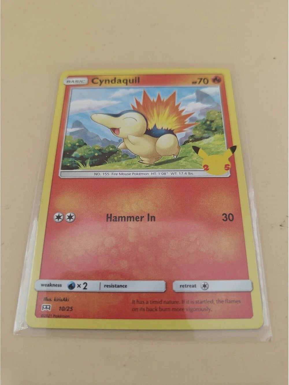 Pokemon Cyndaquil 10/25 McDonald's 25th Anniversary Promo Card m/nm
